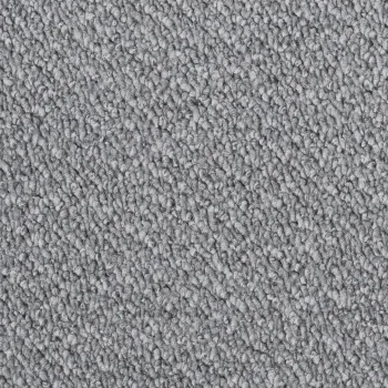 Preview: Rechteckige Draufsicht vom Vorwerk Telma Teppichboden in hellgrau – stilvoller Teppichboden für helle Wohnräume